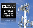 Convertisseur numérique/analogique 16 bits 4 voies à 2,4 Géch/sec adi-250315
