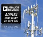Convertisseur numérique/analogique 16 bits 4 voies à 2,4 Géch/sec adi-250315