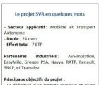 SystemX lance le projet Scénarios Véhicules Robots et navettes autonomes (SVR) SystemX-110419