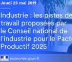 Six axes de travail proposés par le Conseil national de l’industrie pour le Pacte Productif 2025 PacteProductif-230519